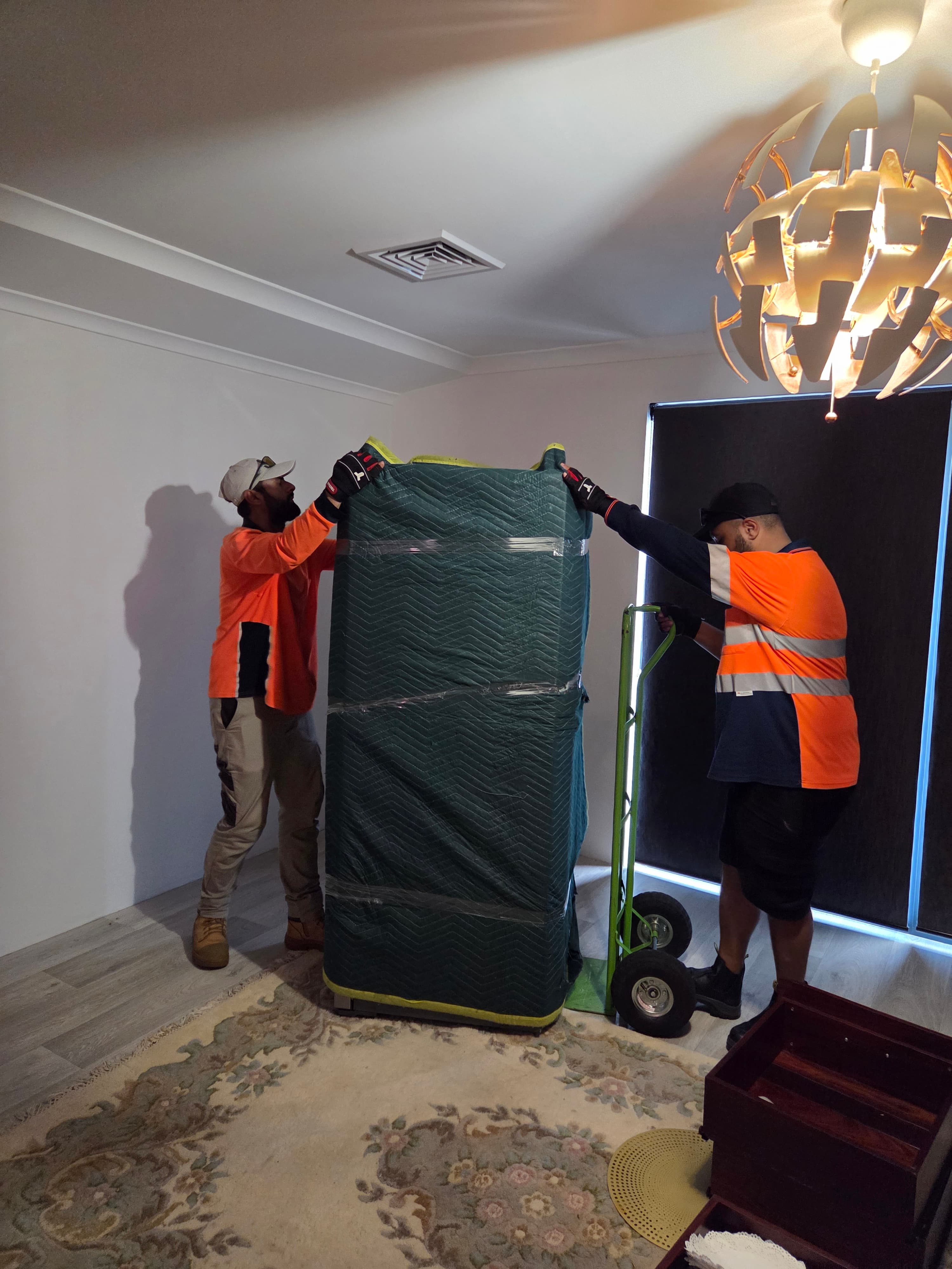 Crew ready to move a heavy item