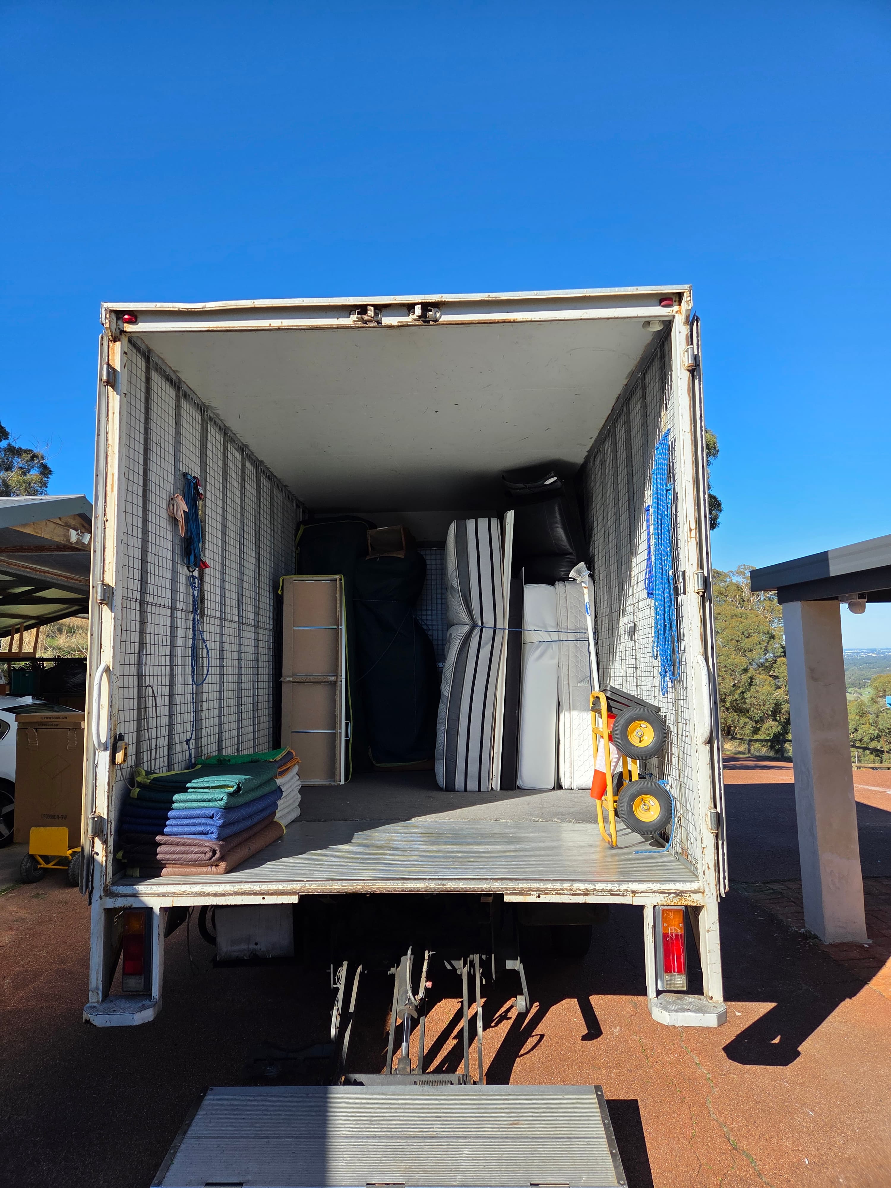 Loaded truck ready for a Perth move